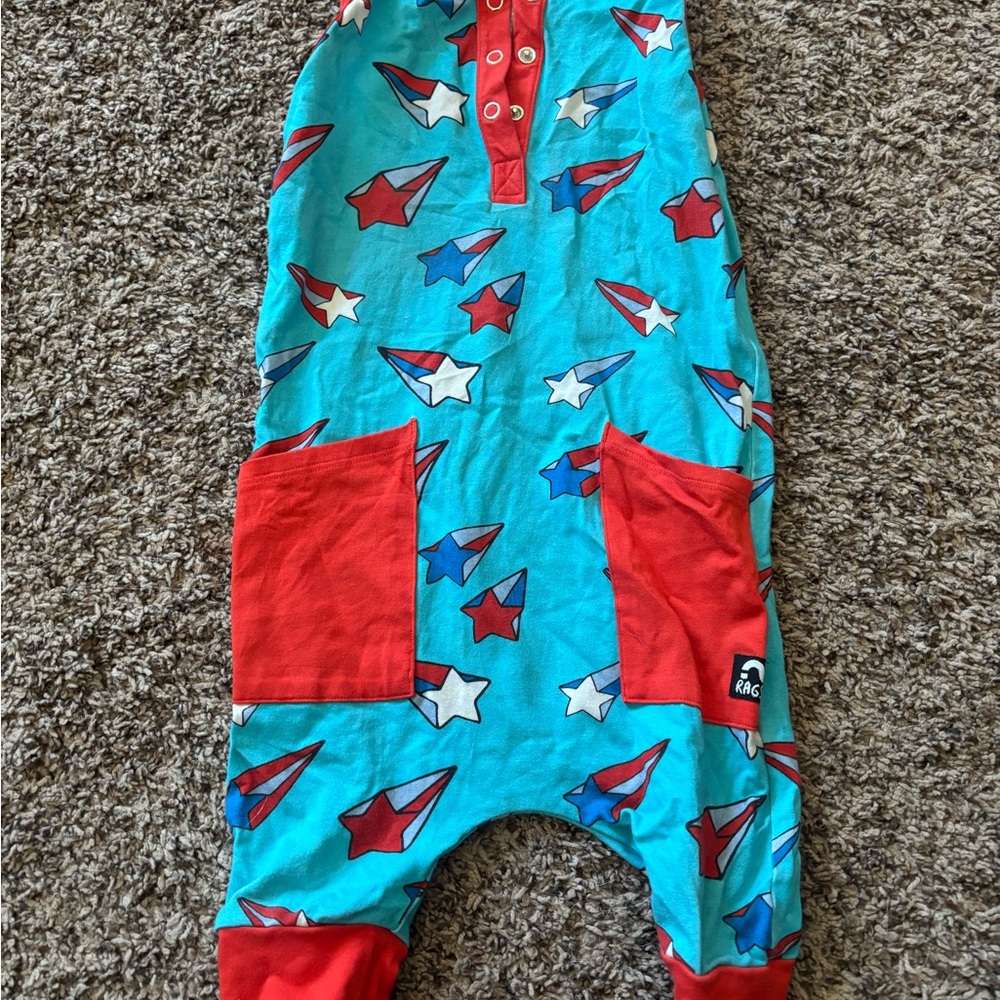 Colorful Star and Rocket Kids One Piece